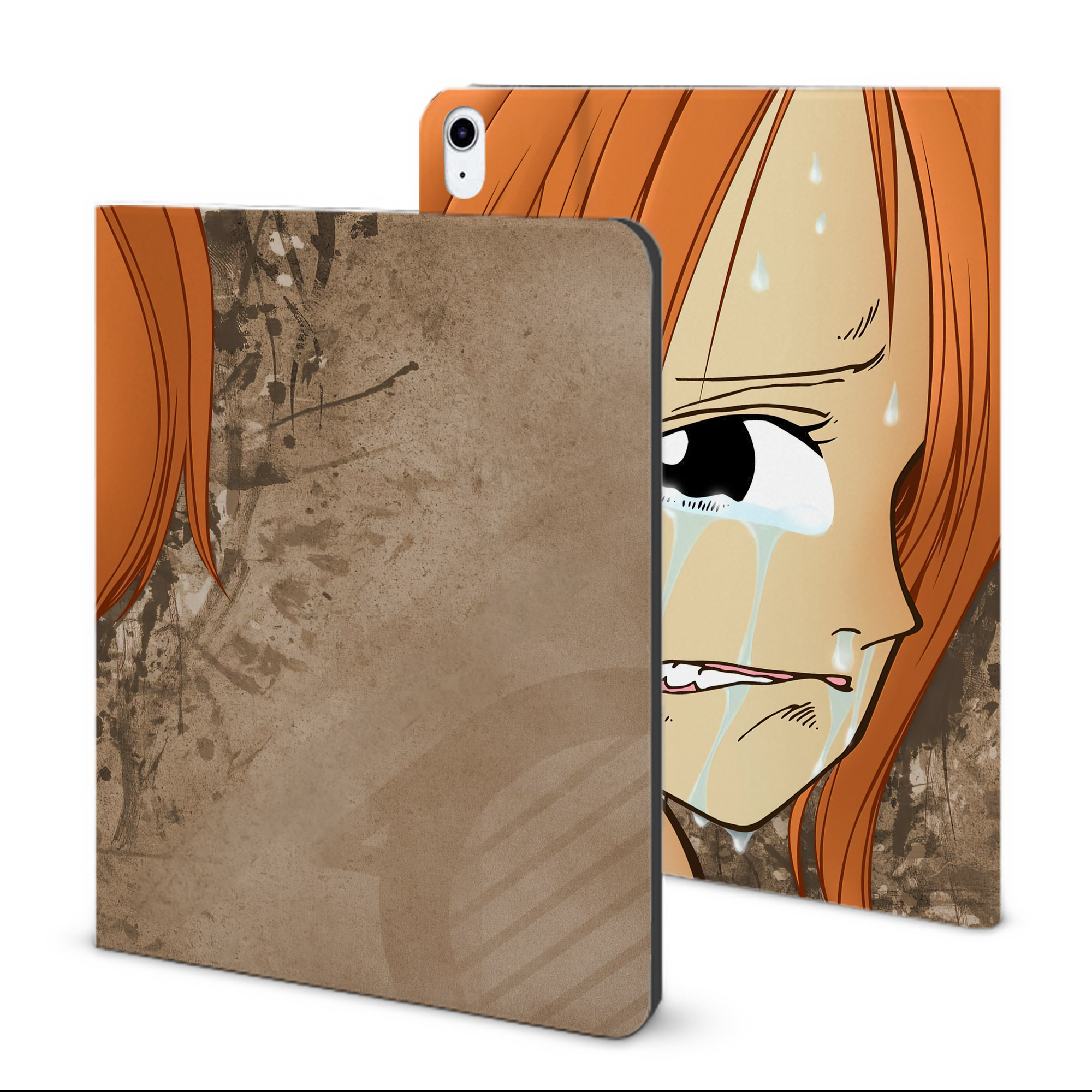 （画像用） ワンピース ONE PIECE IPad ケース ブック型 PUレザー TPU 耐衝撃 軽量 薄型 ペン収納なし 全面保護 IPad 各モデル対応